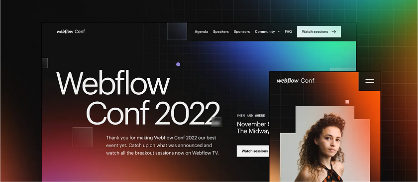 Webflow Conf 2022 Mockup